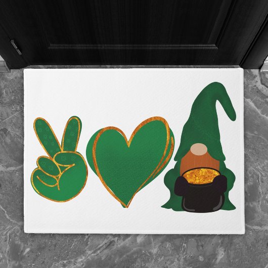 Liebe des Friedens | St Patrick's Day Sublimation Fußmatte