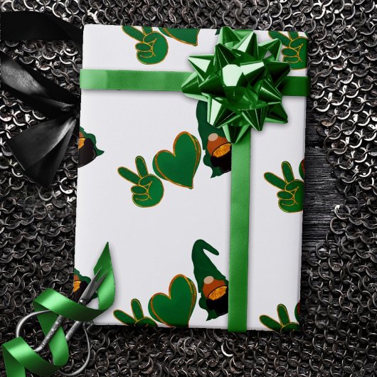 Liebe des Friedens | St Patrick's Day Sublimation Geschenkpapier
