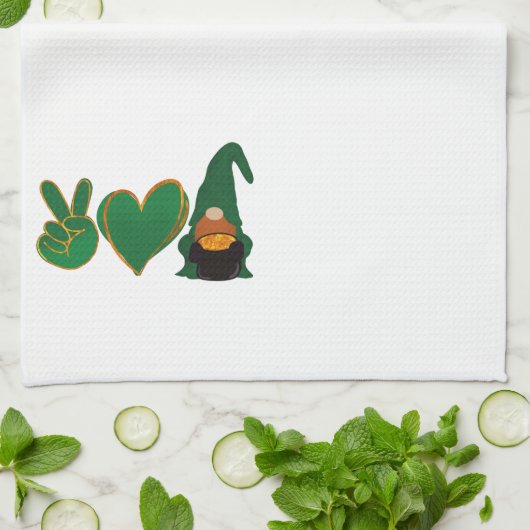 Liebe des Friedens | St Patrick's Day Sublimation Geschirrtuch (Gefaltet)