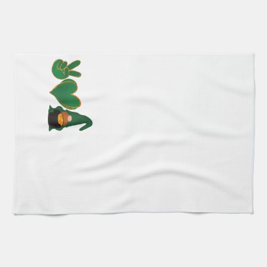 Liebe des Friedens | St Patrick's Day Sublimation Geschirrtuch (Horizontal)