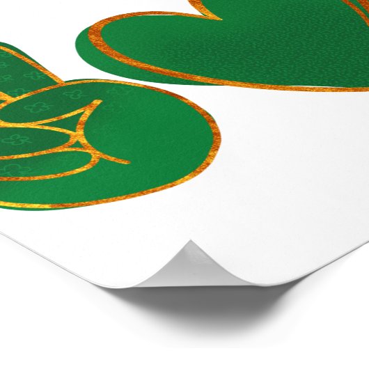 Liebe des Friedens | St Patrick's Day Sublimation Poster (Ecke)