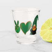 Liebe des Friedens | St Patrick's Day Sublimation Schnapsglas (Vorderseite)