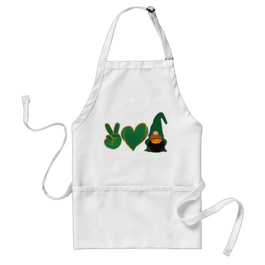 Liebe des Friedens | St Patrick's Day Sublimation Schürze (Vorne)