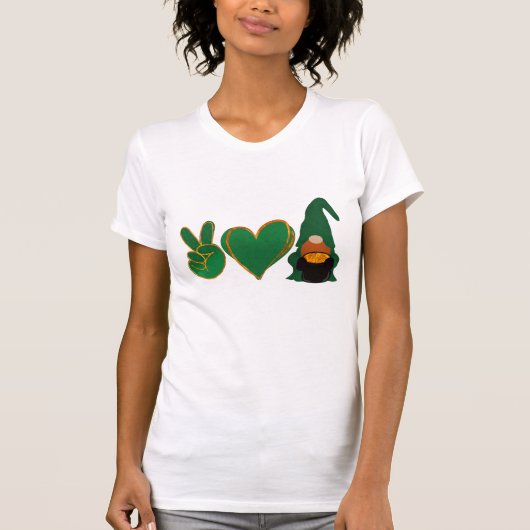 Liebe des Friedens | St Patrick's Day Sublimation T-Shirt (Vorderseite)