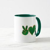 Liebe des Friedens | St Patrick's Day Sublimation Tasse (VorderseiteRechts)