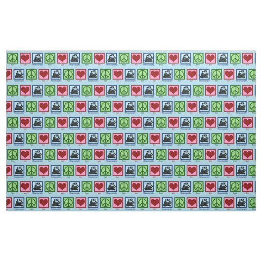 Liebe des Friedens Stoff (Fat Quarter (45,7 x 55,9 cm))