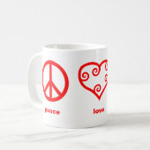Liebe des Friedens - Tasse (Vorderseite Links)