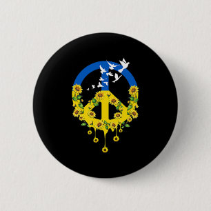Liebe des Friedens Ukraine Dove Ukraine Sonnenblum Button