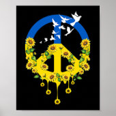 Liebe des Friedens Ukraine Dove Ukraine Sonnenblum Poster (Vorne)