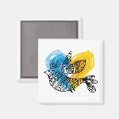 Liebe des Friedens Ukraine Nachtigall Tasse Magnet (Vorderseite/Rückseite)