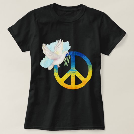 Liebe des Friedens Ukraine Taube Ukraine Unterstüt T-Shirt (Design vorne)