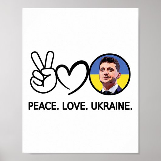 Liebe des Friedens Ukraine Volodymyr Zelensky Ukra Poster (Vorne)