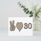 Liebe des Friedens und 30 Postkarte (Stehend Vorderseite)