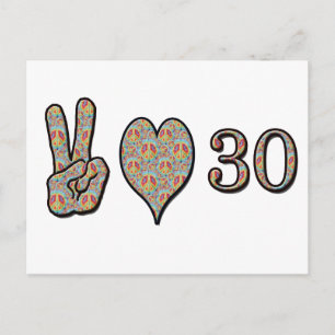 Liebe des Friedens und 30 Postkarte