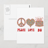 Liebe des Friedens und 30 Postkarte (Vorne/Hinten)