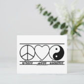 Liebe des Friedens und Ausgewogenheit Postkarte (Stehend Vorderseite)