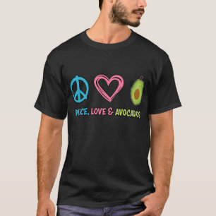 Liebe des Friedens und Avocados Funny Fruit T-Shirt