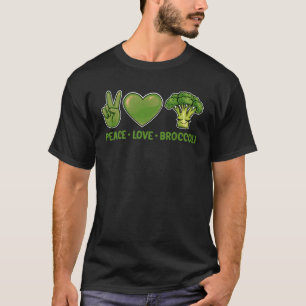 Liebe des Friedens und Broccoli Broccoli Vegan T-Shirt