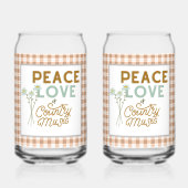 Liebe des Friedens und Country Dosenglas (Vorderseite)