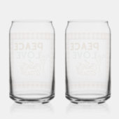 Liebe des Friedens und Country Dosenglas (Rückseite)