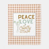 Liebe des Friedens und Country Fleecedecke (Vorderseite)