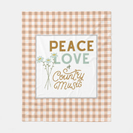 Liebe des Friedens und Country Fleecedecke