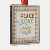 Liebe des Friedens und Country Ornament Aus Metall (Rechts)
