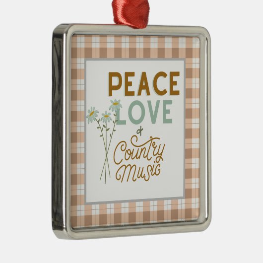 Liebe des Friedens und Country Ornament Aus Metall (Rechts)