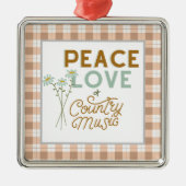 Liebe des Friedens und Country Ornament Aus Metall (Vorne)