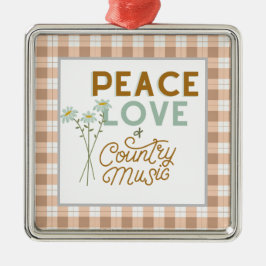 Liebe des Friedens und Country Ornament Aus Metall