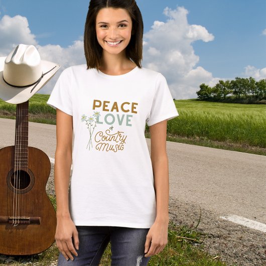 Liebe des Friedens und Country T-Shirt