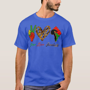 Liebe des Friedens und der Schwarzen Stolz T-Shirt