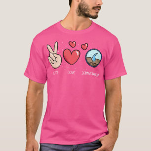Liebe des Friedens und Dermatologie T-Shirt