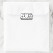 Liebe des Friedens und Drachen Runder Aufkleber (Tasche)