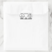 Liebe des Friedens und EMT Runder Aufkleber (Tasche)