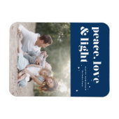 Liebe des Friedens und Foto der leichten Navy Magnet (Horizontal)