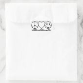 Liebe des Friedens und Freude Runder Aufkleber (Tasche)