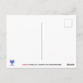 Liebe des Friedens und Hanukka | Gold Version Postkarte (Rückseite)