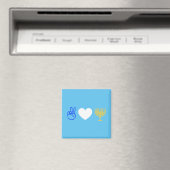 Liebe des Friedens und Hanukkah Magnet (In Situ (Geschirrspüler))