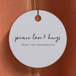 Liebe des Friedens und Hugs | Dove Gray Elegant We Geschenkanhänger