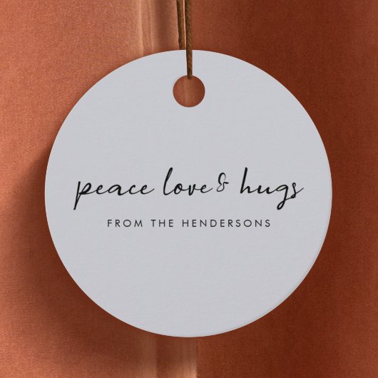 Liebe des Friedens und Hugs | Dove Gray Elegant We Geschenkanhänger