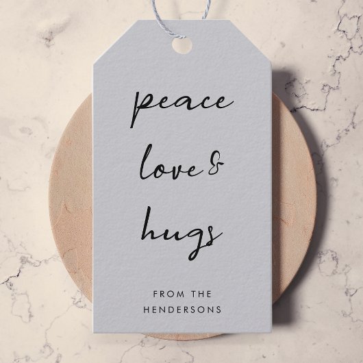 Liebe des Friedens und Hugs | Dove Gray Elegant We Geschenkanhänger