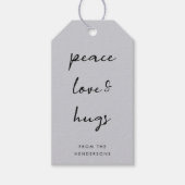 Liebe des Friedens und Hugs | Dove Gray Elegant We Geschenkanhänger (Vorderseite)