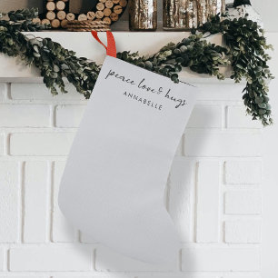 Liebe des Friedens und Hugs   Dove Gray Elegant We Kleiner Weihnachtsstrumpf