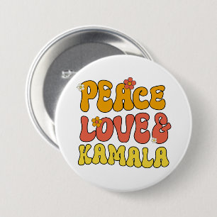 Liebe des Friedens und Kamala Button