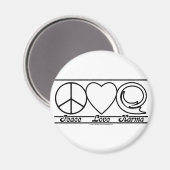 Liebe des Friedens und Karma Magnet (Vorderseite/Rückseite)