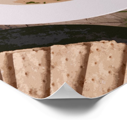 Liebe des Friedens und Matzah Ball Soup Küche Prin Poster (Ecke)