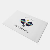 Liebe des Friedens und Paddelsteine Fußmatte (Schrägansicht)