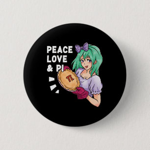 Liebe des Friedens und Pi - März 14. April Button