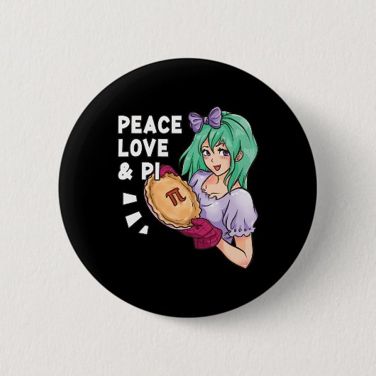 Liebe des Friedens und Pi - März 14. April Button (Vorderseite)